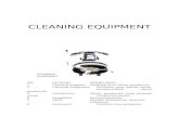 CLEANING EQUIPMENT · Web view11 Dust pan Alat yang dipakai untuk mengangkat sampah atau debu 12 Solven Minyak pembersih noda pada pakaian yang dicuci dengan cara dry cleaning 13
