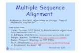 Multiple Sequence Alignment - ביה"ס למדעי …rshamir/algmb/presentations/MSA-2016...CG ©Ron Shamir, 09 34 Faster DP Algorithm for SOP alignment Carillo-Lipman88 • Idea: