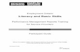 Literacy and Basic Skills - Ministry of Advanced Education ... · LBS Literacy and Basic Skills LBS-PMS Literacy and Basic Skills Performance Management System MTCU Ministry of Training
