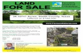 LAND FOR SALE - Farmers National · FOR SALE Serving America’s Landowners Since 1929 L-1600408 LAND For additional information, please contact: Mick Schmitt, Agent Jacksonville,