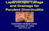 Laparoscopic Lavage €¢ O’Sullivan et al combined this observation with the useful adjunct of laparoscopy • Proposed laparoscopic lavage as a potential alternative treatment