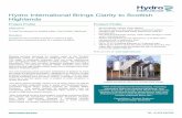 Hydro International Brings Clarity to Scottish Highlands · Hydro International Brings Clarity to Scottish Highlands Project Profile Objective To meet the demand for potable water