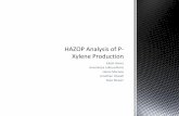 HAZOP Analysis of P- Xylene Production - learnche.org · HAZOP-Melt Tank Flow from Pipe 16 Guide Word Cause High 1)Blockage in V-10 to pipe 15 Low 1)Blockage in V-10 2)Fouling in