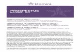 PROSPECTUS - domini.com · Beginning on January 1, 2021, as permitted by regulations adopted by the Securities and Exchange Commission, paper copies of the Domini Funds’ shareholder