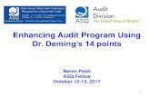 Enhancing Audit Program Using - asq.orgasq.org/audit/2017/10/auditing/enhancing-audit-program-using-dr... · 1 Enhancing Audit Program Using Dr. Deming’s 14 points Naren Patel ASQ