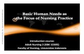 Basic Human Needs as the Focus of Nursing Practicestaff.ui.ac.id/.../basichumanneedsasthefocusofnursingpractice.pdf · Basic Human Needs as the Focus of Nursing Practice Introduction