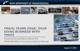 FISCAL YEARS 2018/ 2019- DOING BUSINESS WITH TXDOTacechouston.org/wp-content/uploads/2017/07/TxDOT_PEPS_ACEC.August... · No Data entry required. August 17, 2018 Commercially Useful