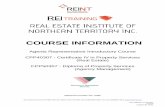 COURSE - reint.com.au · Recognition Prior Learning (RPL). ... (08) 8981 8905 – they can post an Enrolment Form to you Visit our office – pick up an Enrolment Form