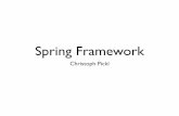 Spring Framework - jsug.at fileSpring is a leightweight inversion of control and aspect oriented container framework Spring makes developing J2EE application easier and more fun!