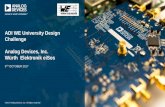 ADI WE University Design Challenge Würth Elektronik eiSos · Analog Devices (ADI) and Würth Elektronik (WE) are proud to launch our First European University Design Contest 6 universities