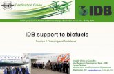 IDB support to biofuels - International Civil Aviation Organization · ICAO Symposium on Aviation and Climate Change, "Destination Green", ICAO Headquarters, Montréal, Canada, 14
