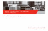 Why Zero-Based Budgeting Goes Wrong - bain.com · Why Zero-Based Budgeting Goes Wrong Four common pitfalls can keep companies from achieving lasting results. By Jason Heinrich, Andrew