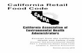 California Retail Food Code - cchealth.org · Chapter 1 General Provisions 113700. California retail food code These provisions shall be known, and may be cited, as the California