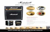 MARSHALL FRIDGE SPECIFICATION SHEET · •Jim Marshall Signature • Genuine Marshall logos • Control knobs that go to 11 • Woven black fret cloth Fridge Features • Adjustable