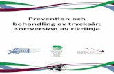 Prevention och behandling av trycksår: Kortversion av ...· KORTVERSION AV RIKTLINJER INTRODUKTION