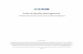 Code of Quality Management - ciob.org · ii Contents Contents ii Table of figures ...