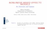 NONLINEAR MIXED EFFECTS - Nc State Universitydavidian/nlmmtalk.pdf · NONLINEAR MIXED EFFECTS MODELS An Overview and Update Marie Davidian Department of Statistics North Carolina