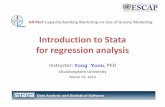 Introduction to Stata - unescap.org Introduction to Stata... · •Stata is an excellent tool for data management and manipulation: moving data from external sources into the program,