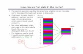 How can we find data in the cache? - University of Washington · Now how can we figure out where data should be placed in the cache? It’s time for block addresses! If the cache
