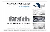 TEKS Aligned—STAAR Ready SAMPLE - ExcelMathexcelmath.com/downloads/2ndTXTEsample.pdf · (see Test #3) we indicate with a star any non TEKS concepts being assessed. We are in the