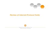 Review of Internet Protocol Suite · Integrated Communication Systems Group Internet Protocol Suite TCP/IP = the “Internet protocol suite“ = a family of protocols for the “Internet”