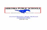 Junior/Senior High School HANDBOOK 2018-19 · Junior/Senior High School ... campus without going through the proper procedure it will be ... Personal listening Devices may be allowed