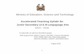 Accelerated Teaching Syllabi for Junior Secondary I,II ...education.gov.sl/PDF/Media/Junior Secondary I-II-III Language Arts.pdf · procedure in discussion 4. -Listening to and ...