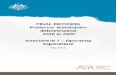 FINAL DECISION Powercor distribution … - Final decision...FINAL DECISION Powercor distribution determination 2016 to 2020 Attachment 7 – Operating expenditure May 2016 7-1 Attachment