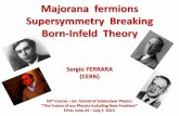 Majorana fermions Supersymmetry Breaking Born-Infeld Theory · Majorana fermions Supersymmetry Breaking Born-Infeld Theory ... “Teoria symmetrica dell’elettrone edel positrone”,