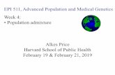 Population admixture - data.broadinstitute.org fileAlkes Price Harvard School of Public Health February 19 & February 21, 2019 EPI 511, Advanced Population and Medical Genetics Week