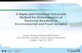 A Rapid and Universal Extraction Method for Determination ... · 4/25/2007 Page 1 A Rapid and Universal Extraction Method for Determination of Pesticide Residues in Environmental