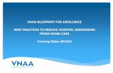 VNAA BLUEPRINT FOR EXCELLENCE BEST PRACTICES TO … 2017... · •Blueprint is used in conjunction with Clinical Pathways, accreditation, electronic tools, regulatory compliance and