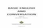 BASIC ENGLISH AND CONVERSATION - kkl.ac.th 1 – BASIC ENGLISH AND CONVERSATION 1. SECTION A: Student Profile 2. SECTION B: Greeting and Feelings 3. SECTION C: Numbers and Colours