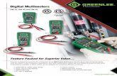 MA-5686 DM-254565 Multimeter Data Sheet - Distributor Data fileFeature Packed for Superior Value… Digital Multimeters DM-25, DM-45 and DM-65 4003907 Greenlee is pleased to announce