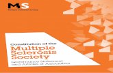 the Multiple osis Society · osis Society. 2 Multiple Sclerosis Society Governance Statement The Multiple Sclerosis Society is by far the biggest organisation representing approximately