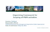 Organizing Framework for Scoping of PMR activities fileOrganizing Framework for Scoping of PMR activities Version 1.0 (April 22, 2011) Country: Thailand Responsible official: Thailand