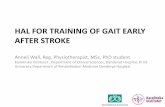 HAL FOR TRAINING OF GAIT EARLY AFTER STROKE - SFRMsfrm.se/wp-content/uploads/2015/05/Wall_Anneli.pdf · HAL FOR TRAINING OF GAIT EARLY AFTER STROKE Anneli Wall, ... 49 (45-52.5) 40