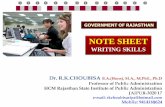 Office Procedure and Administration - hcmripa.gov.in -SHEET-WRITING.pdf · OFFICE NOTE CASE FILE FILE NOTE PROCESSING DRAFTING FINAL DECISION Office Note is written to facilitate