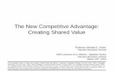 The New Competitive Advantage: Creating Shared Value Files/20160324-HBS Lecture... · This presentation draws on ideas from Professor Porter’sbooks and articles, in particular,