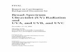 Broad-Spectrum Ultraviolet (UV) Radiation and UVA, and UVB ... · FINAL Report on Carcinogens Background Document for . Broad-Spectrum Ultraviolet (UV) Radiation and UVA, and UVB,