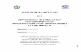 TERM OF REFERENCE (TOR) FOR APPOINTMENT OF …epza.gov.pk/wp-content/uploads/2017/12/TOR.pdf · age 1 term of reference (tor) for appointment of consultant for supervision of infrastructure
