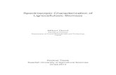 Spectroscopic Characterization of Lignocellulosic Biomass · 2014-11-17 · Spectroscopic characterization of lignocellulosic biomass . ... röntgentekniker som användes var spektroskopi