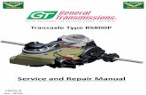 Service and Repair Manual - General Transmissions · Transaxle Type RS800P Service and Repair Manual 39020-B. Jan. 2016