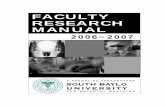 SBU Faculty Research Manual - southbaylo.edu fileThe Faculty Research Manual is a preliminary endeavor to guide faculty and Clinic Supervisors towards taking a collective responsibility