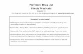 Preferred Drug List Illinois Medicaid · CLONIDINE HYDROCHLORIDE ER GUANFACINE ER INTUNIV KAPVAY For drugs not found on this list, go to the drug search engine at: 1/1/2019 Preferred