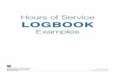 Hours of Service LOGBOOK - creechlogistics.net fileFebruary 2012 1. Hours of Service Logbook Examples. Introduction. Listed below are 20 examples of the Federal hours-of-service rules
