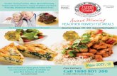 HEALTHIER HOMESTYLE MEALS - Healthy Meals Delivered .HEALTHIER HOMESTYLE MEALS Menu 2017/18 Call