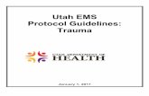 2017 Utah Trauma EMS Protocol Guidelines · General Approach to Trauma Patient Care Guidelines § Assess your patient prior to initiating a guideline. § Destination decisions for