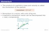 Momentum - avconline.avc.eduavconline.avc.edu/mmcgovern/phys110/Chapter9_p1large.pdf · Momentum The product of a particle’s mass and velocity is called the momentum of the particle: