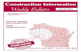 Construction Information Weekly Bulletin June 20, 2018 · 06/04 Twn of Seymour-Five Mile Creek Culvert. Removal of two existing 60" RCP culvert pipes & construction of a 10' x 10'